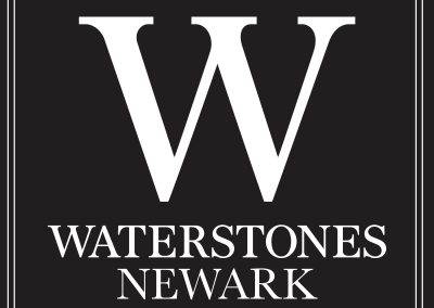 Black Waterstones Newark logo